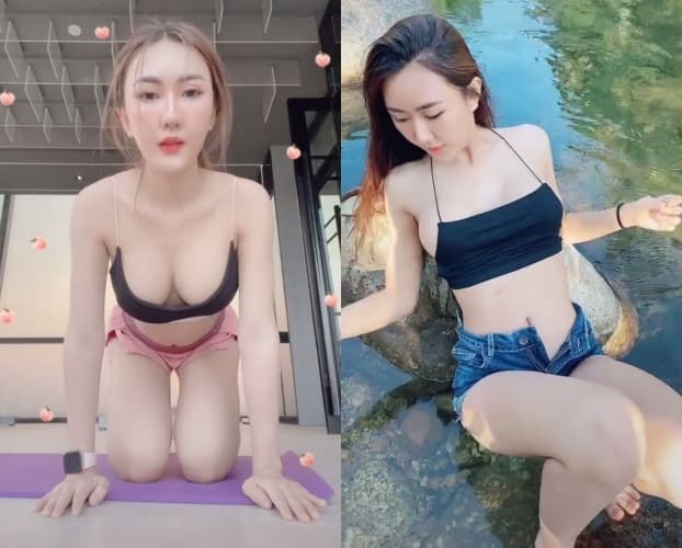 Juniijune常在網路社交平台發布各種性感照與影片。（翻攝自Juniijune 抖音）