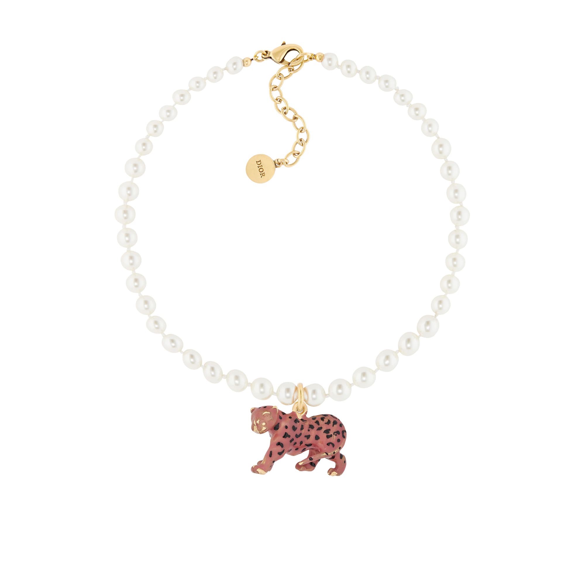 D-Charms Pop花豹漆飾珍珠項鍊。NT$38,500（DIOR提供）