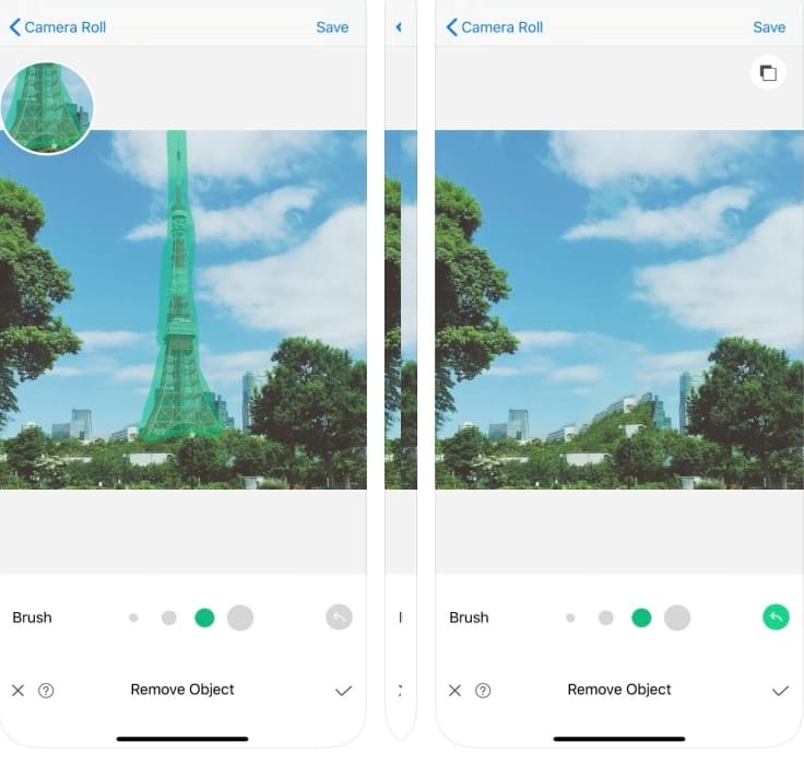 不用開電腦打開Photoshop，也可以一鍵抹掉建築物。（翻攝自App Store）