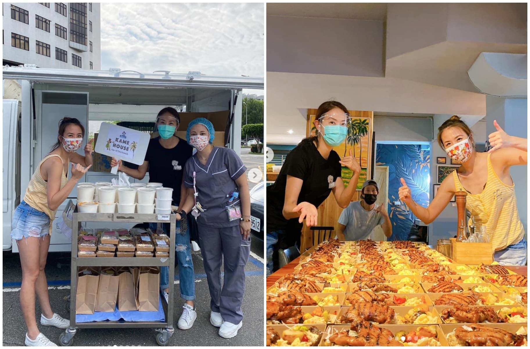 賈永婕從昨天（2日）開始每天送100份便當到醫院。（翻攝小S IG）