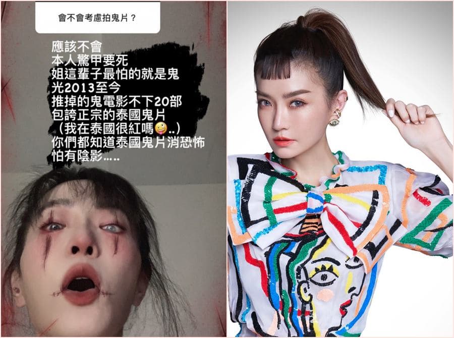 謝金燕表示自己多年來推掉多部鬼片。（謝金燕IG）