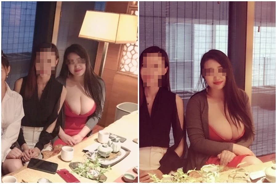 一名正妹聚餐合照，引發網友暴動。（翻攝自PTT）