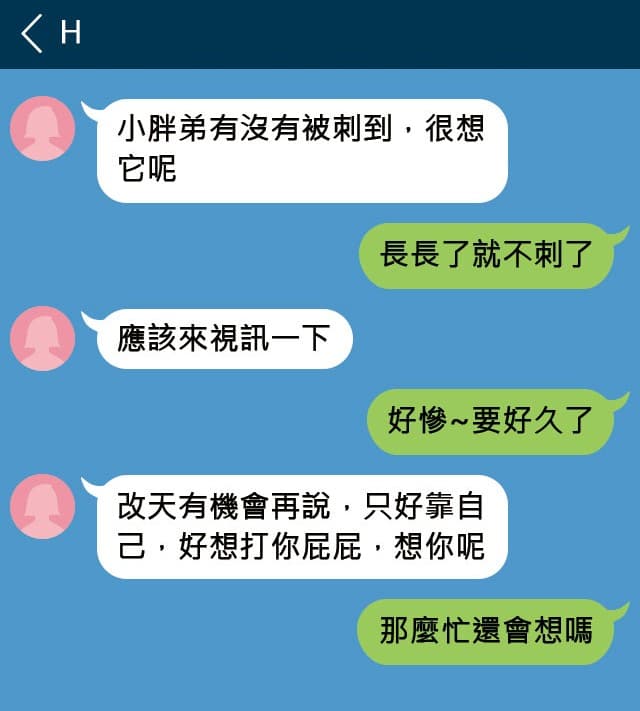 黃信融與H女的LINE對話十分鹹濕。（示意圖，非實際截圖）