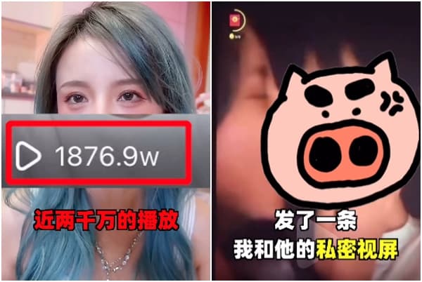 雖然私密片火速刪除，還是累積了近2千萬的觀看人數。（翻攝自詹白白抖音）