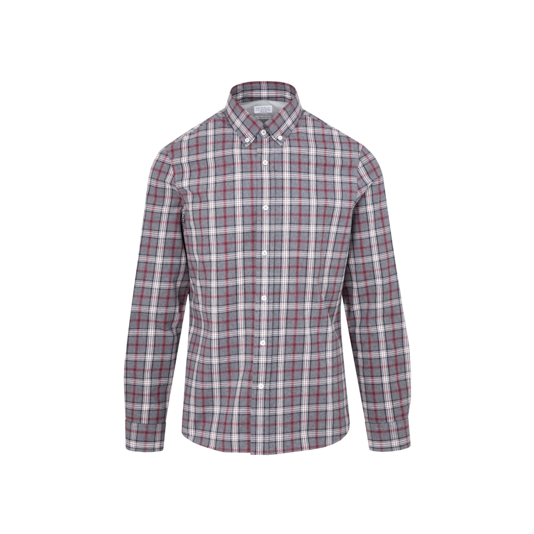 馬德拉斯格紋襯衫 NT$29,800 BRUNELLO CUCINELLI。（BRUNELLO CUCINELLI提供）