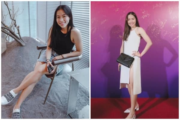 依瑟儂的修長美腿搭配甜美笑容，讓不少粉絲大讚「太漂亮了！」（翻攝自ratchanokmay IG）