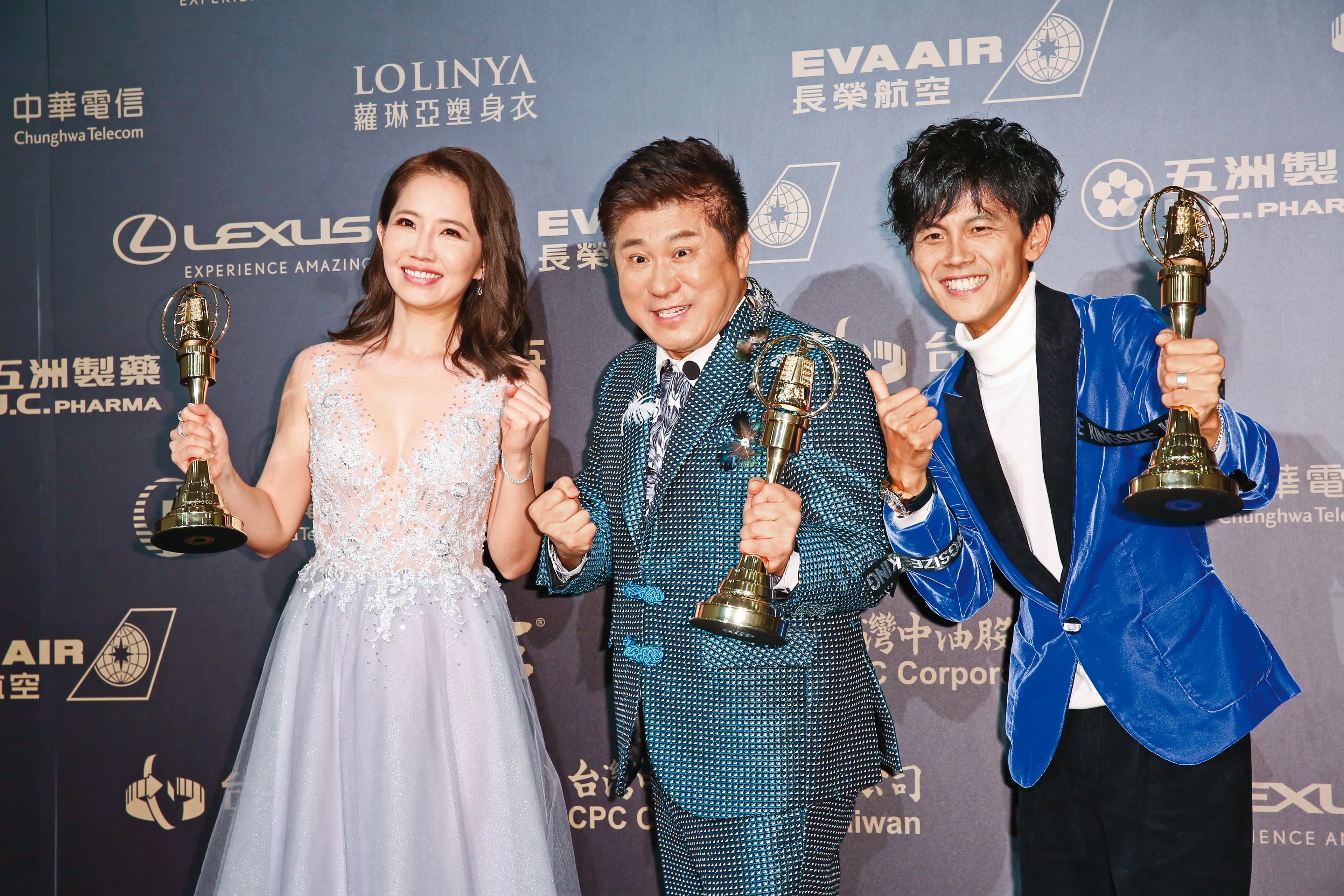 謝忻（左起）曾和胡瓜、阿翔合作《綜藝大集合》獲得金鐘獎最佳主持人獎。
