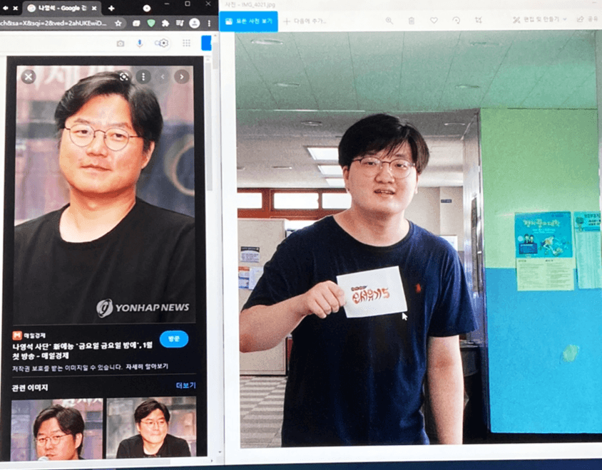 最受台灣網友好評的就是羅PD，簡直神複製。韓國網友也留言說百分百還原。（翻攝自「議政府高中（의정부고등학교 학생자치회）FB」）