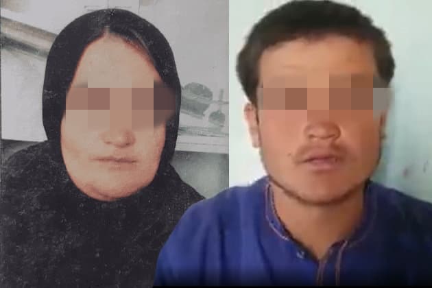 遭槍殺的前阿富汗女警奈佳兒（左）身亡後，他的愛子上網拍攝影片控訴塔利班的惡行。（翻攝Aditya Raj Kaul推特）