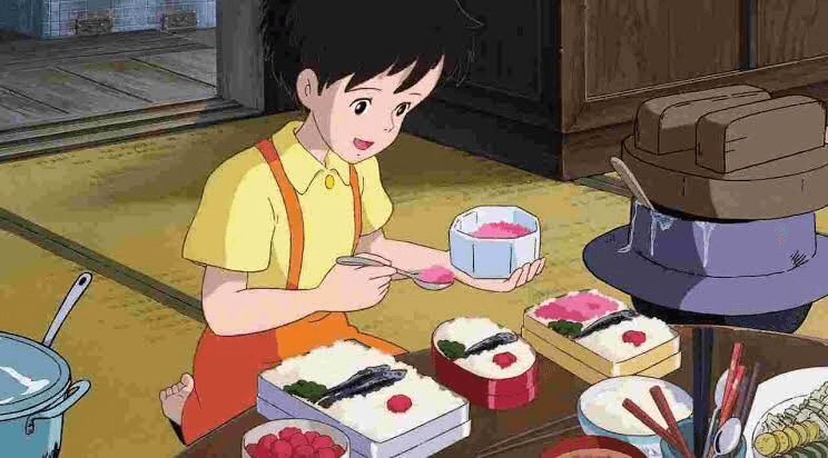 許多人發現此款便當幾乎跟動畫《龍貓》中，姐姐幫家人準備的便當一模一樣。（圖片翻攝推特@_neginuki）