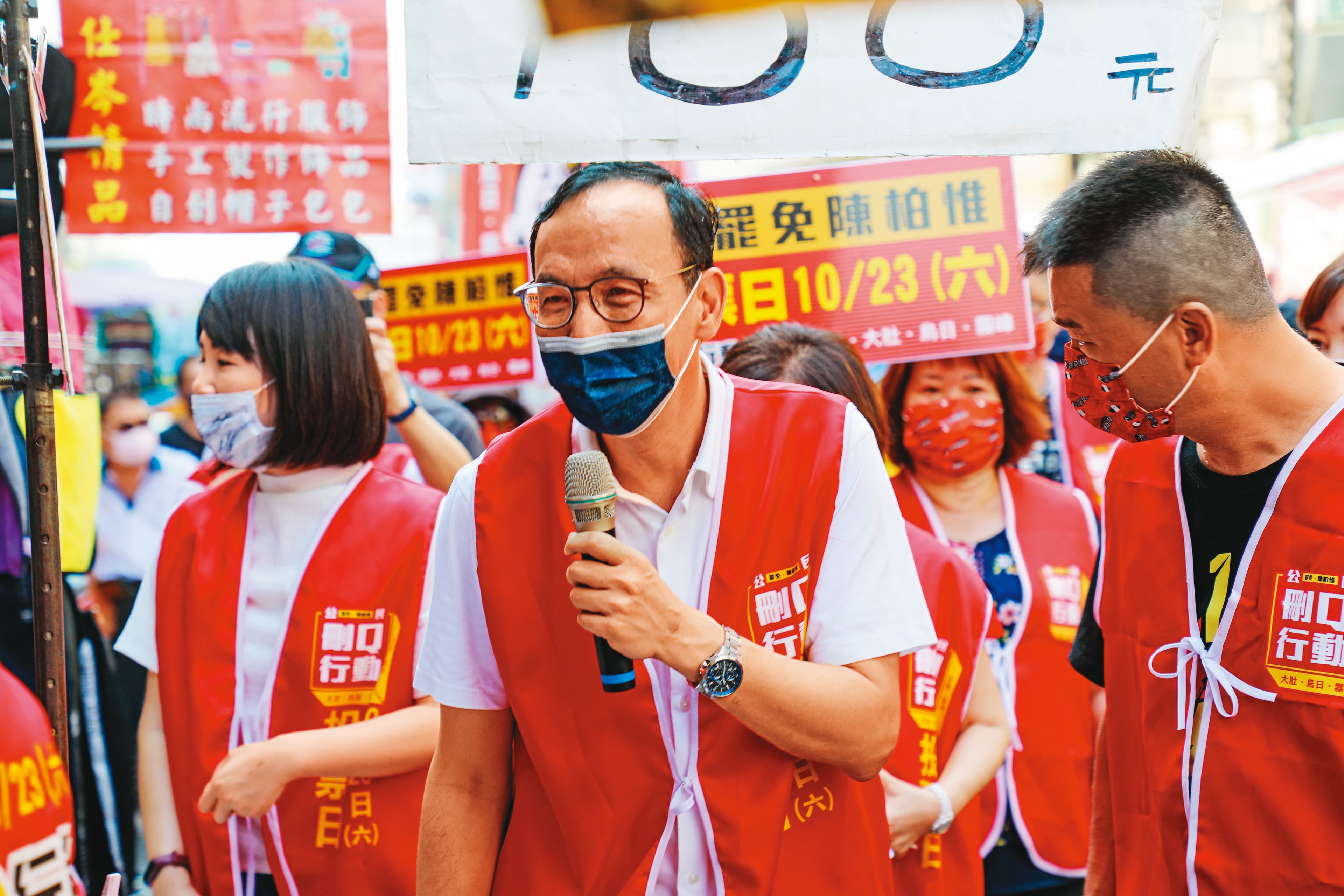 陳柏惟罷免案是新任國民黨主席朱立倫的首戰，3日他在刪Q宣講批陳柏惟在國會評鑑拿零顆星，在立院零提案、零通過，是「3零」立委。（朱立倫辦公室提供）