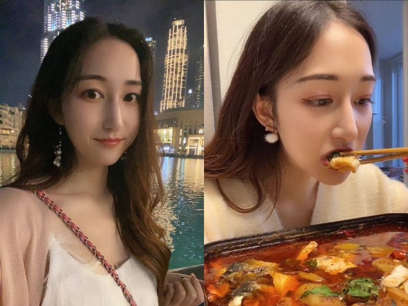 「吃不飽的晴子」被抓包催吐嚴重，嘴角潰爛、牙齒發黑且髮量稀疏。（圖翻攝自微博）