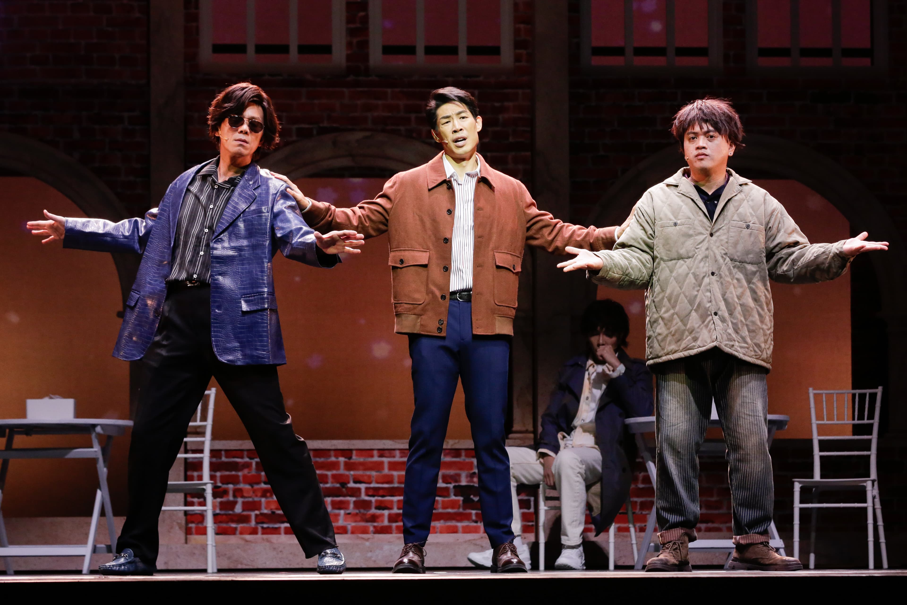 全新音樂劇《同學會！同鞋_》的演出者有凱爾（左起）、藍鈞天、王鏡冠。