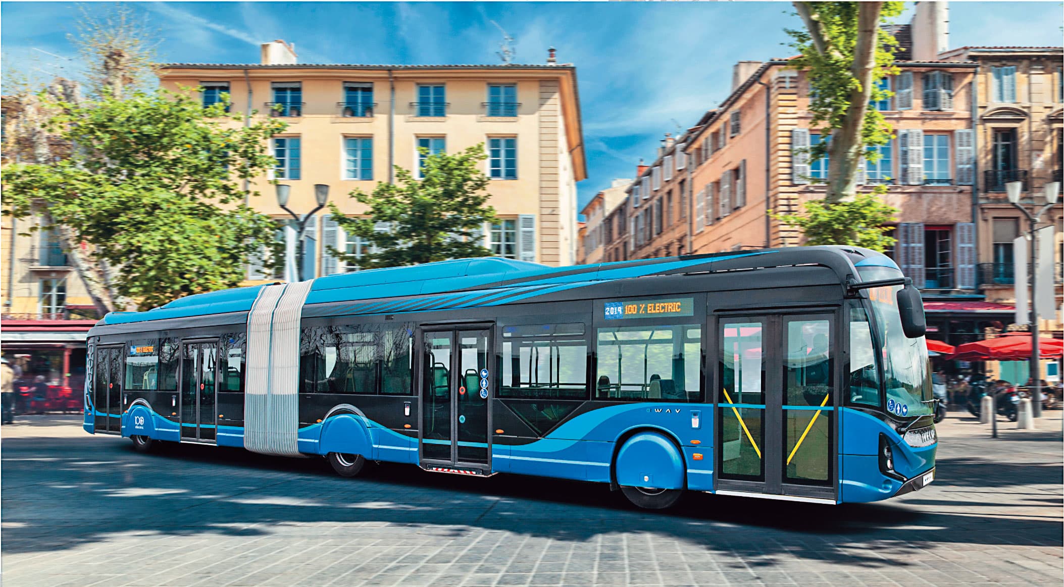 市場預估，電動車無線充電將於巴士等路線固定或有專用道路的商用車上先推行。（翻攝IVECO官網）