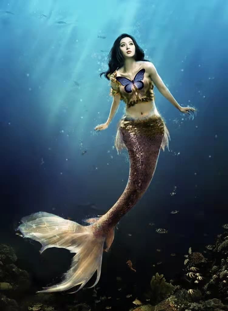 范冰冰在《國王的女兒》飾演美人魚，在電腦特效輔助下看來相當唯美。（網路圖片）