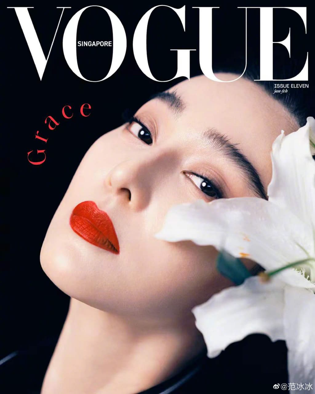 范冰冰近年上過不少時尚雜誌封面，但都是海外版。（翻攝范冰冰微博）