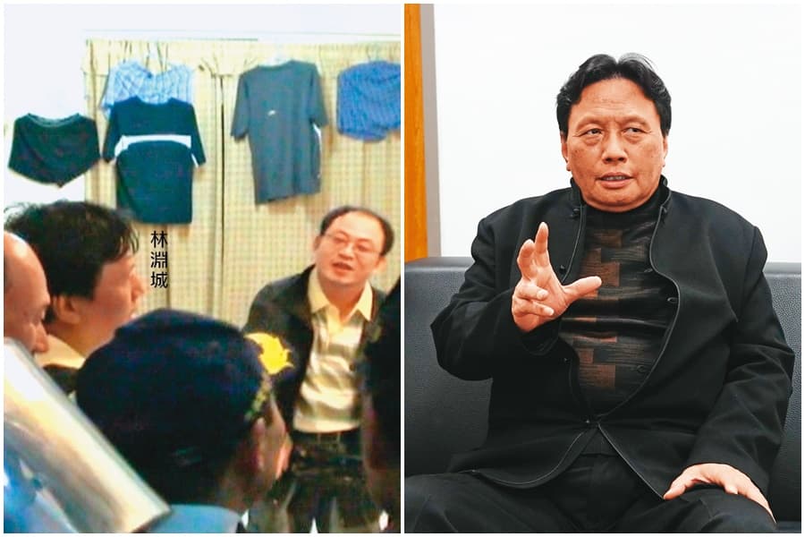 刑事局警政監林淵城進屋與2名綁匪談判，最後成功救出肉票。（刑事局提供）
