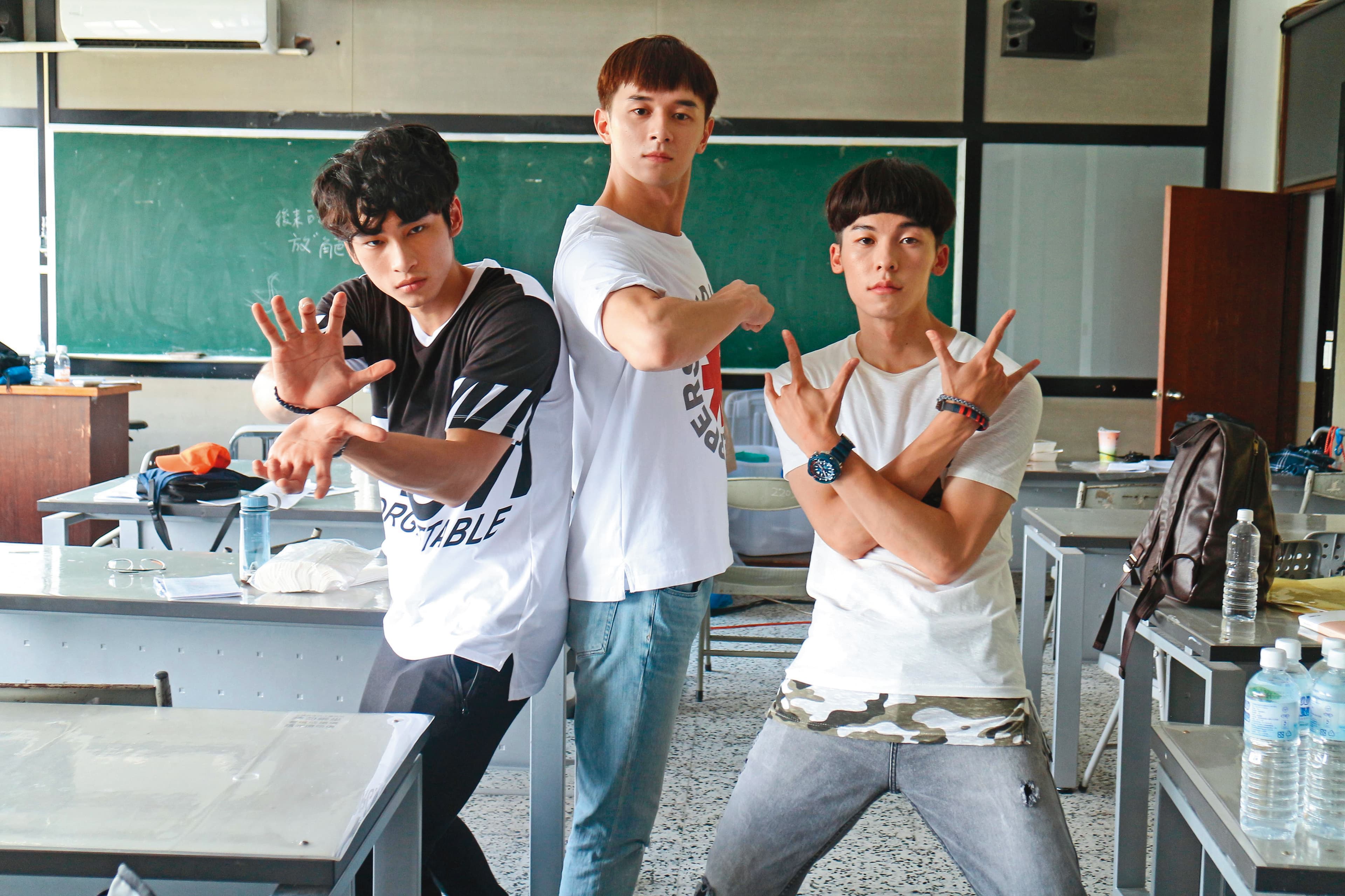 章廣辰（左起）、張軒睿、許光漢因合作《我的男孩》，成為互相扶持的好朋友。（八大提供）
