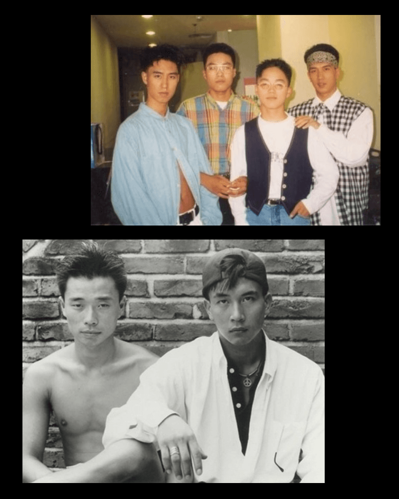 年輕時的具俊曄（上圖右1、下圖右）走花美男路線，你覺得有像言承旭嗎？（翻攝自PTT論壇）