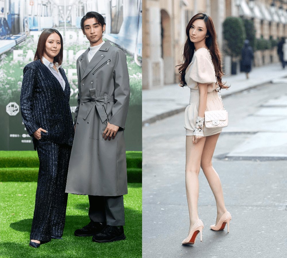 章廣辰（左圖右）身穿oqLiq，真的不是吳佩慈（右圖）女扮男裝嗎？（捏臉）（文化部提供、翻攝自吳佩慈臉書）