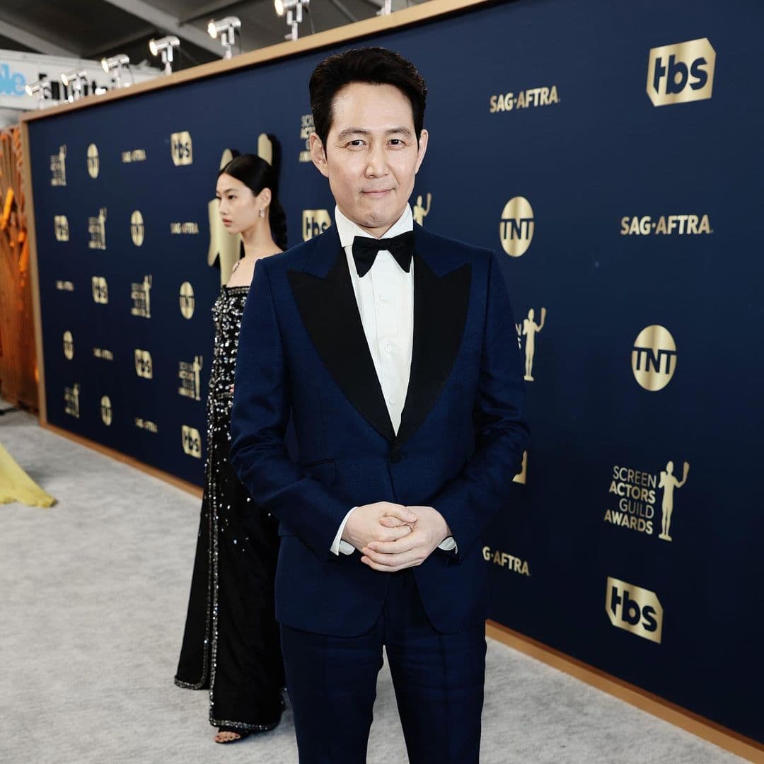 李政宰（圖）與鄭好娟以《魷魚遊戲》拿下美國演員工會獎電視劇部門最佳男、女主角大獎。（翻攝netflixgolden IG）