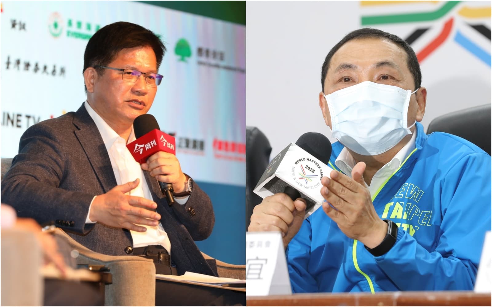 民進黨確定派出林佳龍（左）參選新北市長，國民黨尚未宣布現任市長侯友宜（右）是否挑戰連任。（本刊資料照）