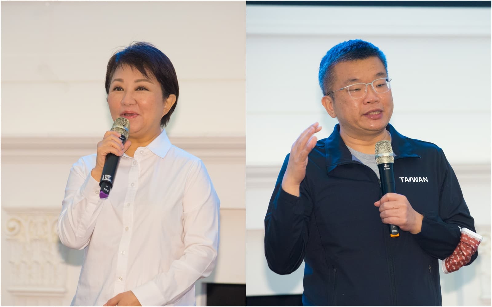 盧秀燕（左）有現任優勢，但目前尚未宣布爭取連任，民進黨則派出蔡其昌（右）挑戰再次翻轉台中。（本刊資料照）