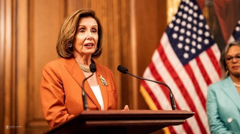 美國聯邦眾議院議長裴洛西（Nancy Pelosi）確定來台。（翻攝自House Speaker Nancy Pelosi臉書）