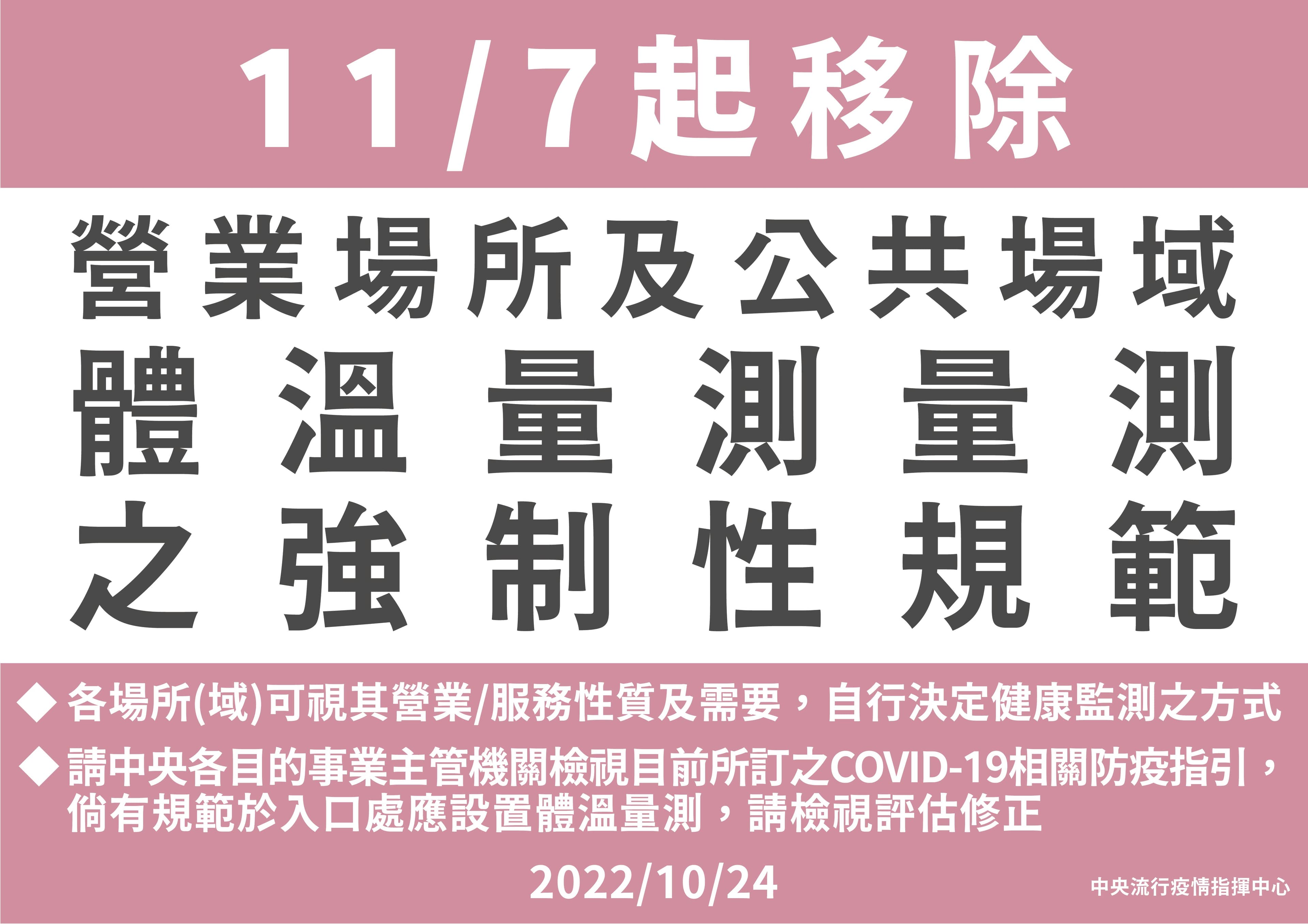 王必勝說明11/7起四大防疫新制。（指揮中心提供）