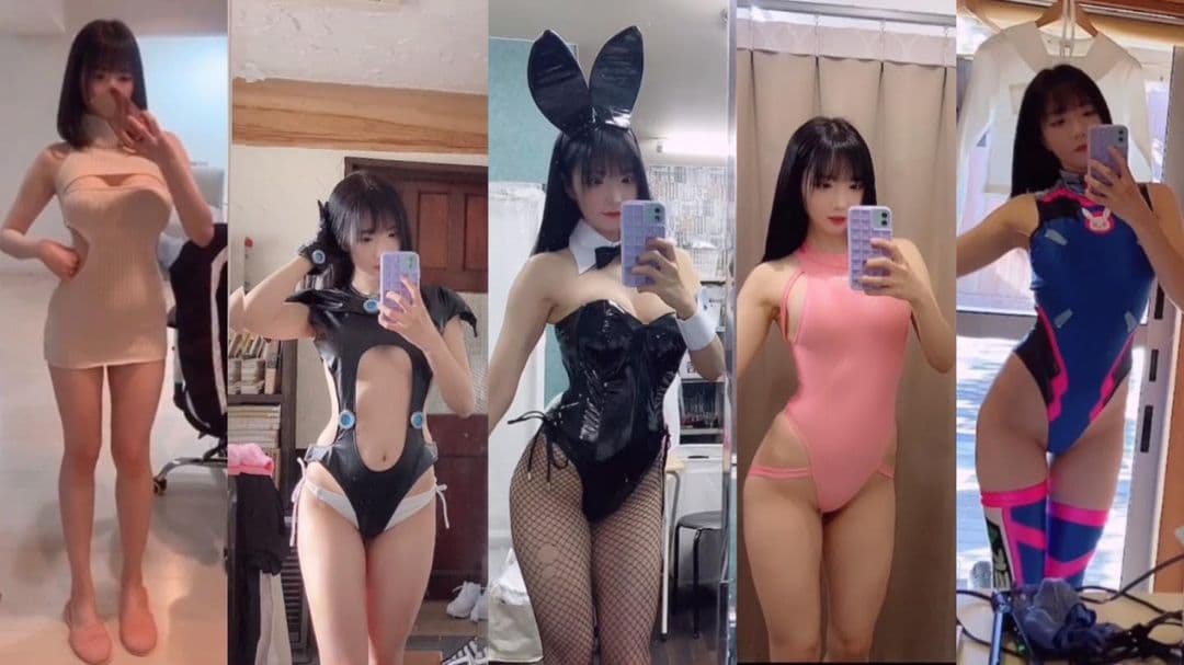 影片正妹遭起底是南韓模特兒李琳，擔任寫真女優的她嘗試不同主題泳裝拍攝。（翻攝IG @ringo_lyn）