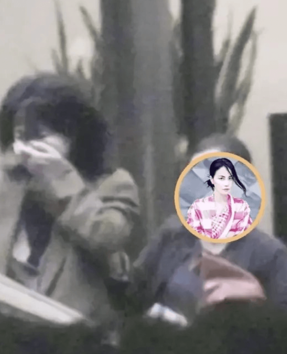 一旁工作人員攙扶著王菲，而王菲則嗚嘴走出餐廳，從表情看起來疑似在哭。（翻攝自微博）