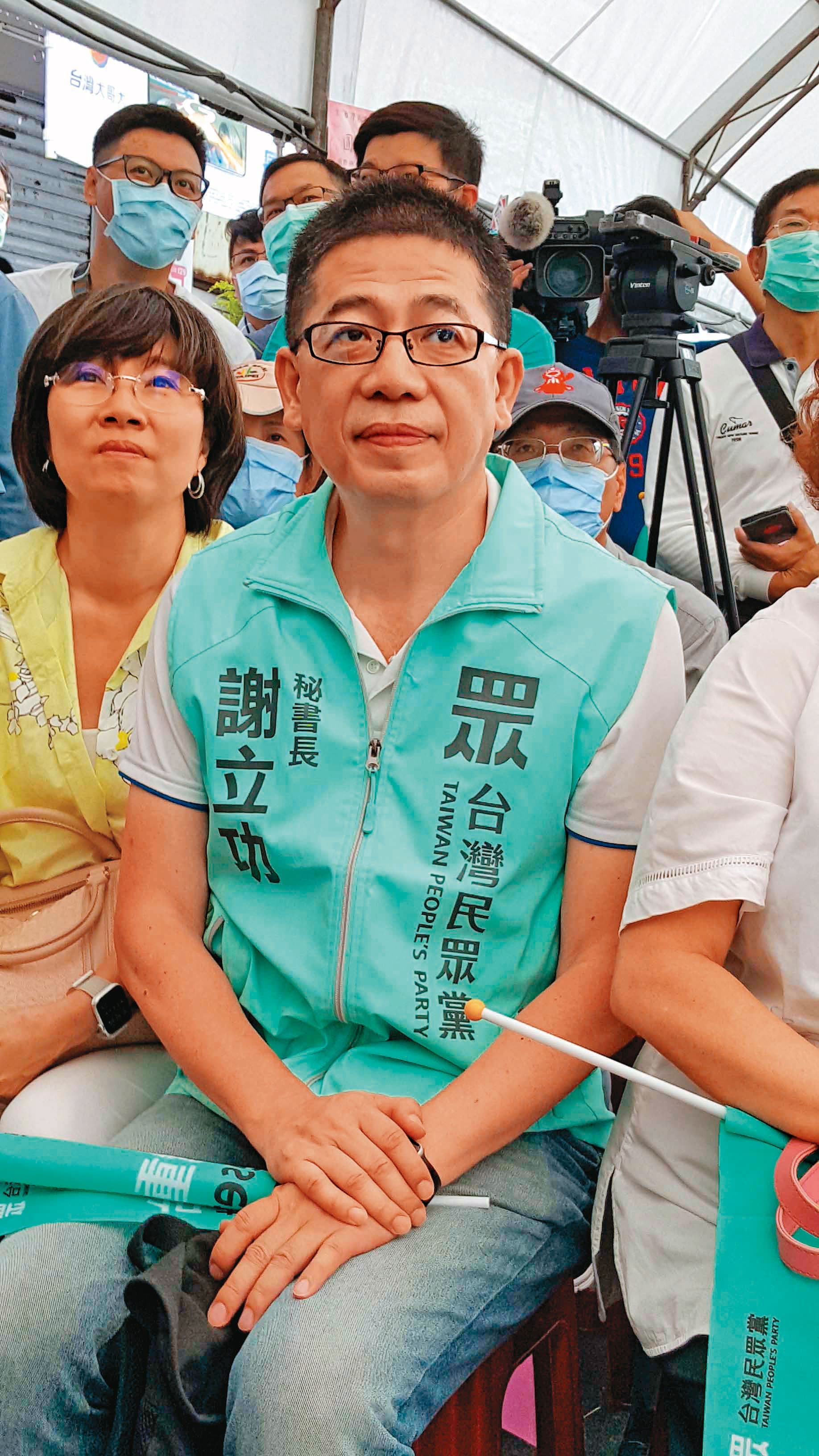 高虹安公積金內，居然出現以民眾黨祕書長謝立功（圖）為名的媒體餐敘支出。