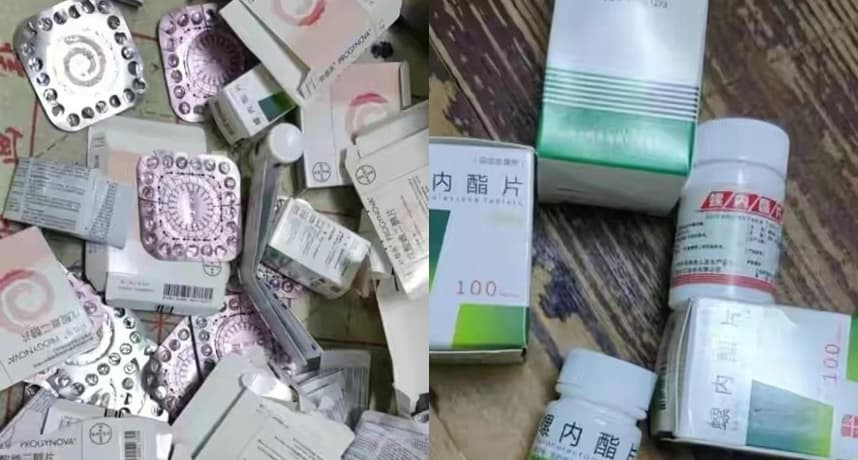 國一男抗拒身體發育的轉變，於是自行到藥局購買雌激素藥物。（翻攝自微博）