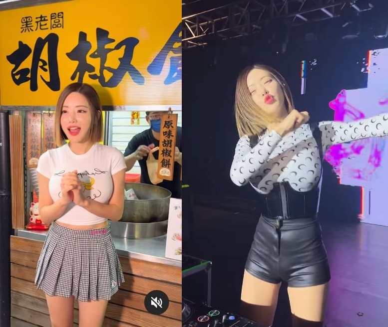 DJ SODA受邀來台參與聖誕派對演出，迫不及待品嘗台灣小吃。（翻攝IG @deejaysoda）