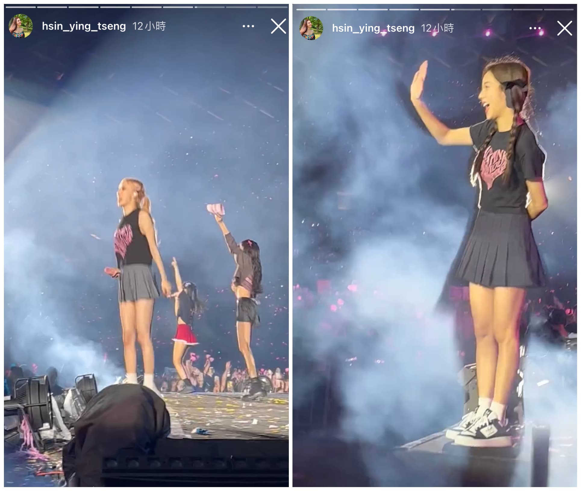 曾馨瑩昨去高雄朝聖BLACKPINK演唱會。（翻攝曾馨瑩IG）