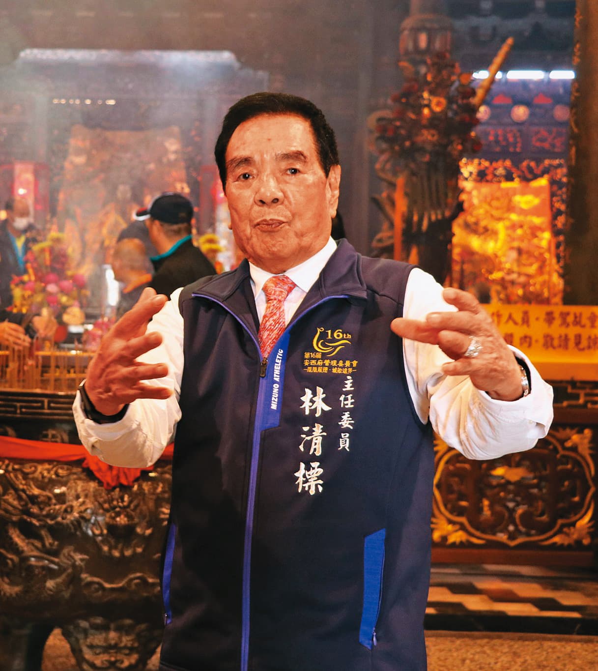 雲林縣赫赫有名的縱貫線大哥林清標，被封為「幽冥教主」，曾出面協調沈宗隆與張榮味之爭。（翻攝五條港安西府張李莫千歲開基老祖臉書）