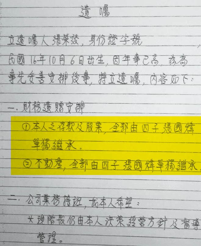張榮發生前立下遺囑，財產全由張國煒獨得，2016年引爆爭訟，至今未平息。（資料照片）