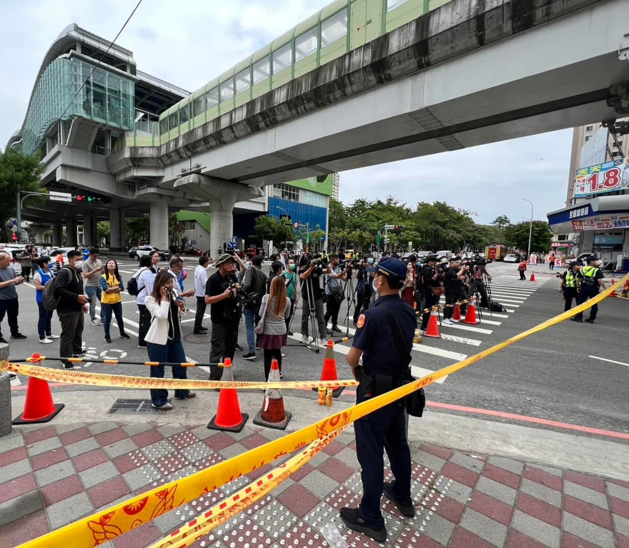 警方封鎖事故現場。（翻自TCPB 局長室）
