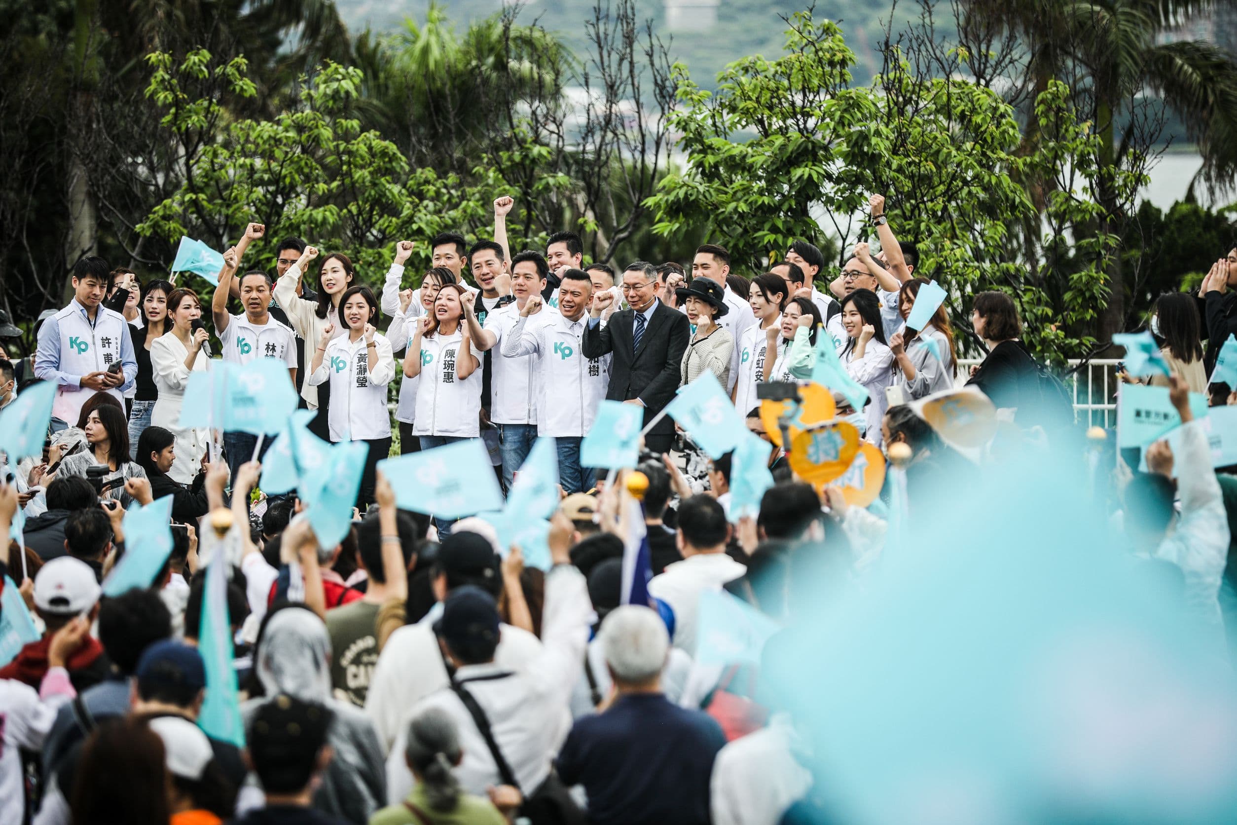  民眾黨黨主席柯文哲今（20日）在新北市淡水舉辦記者會，正式宣布競選2024中華民國總統。