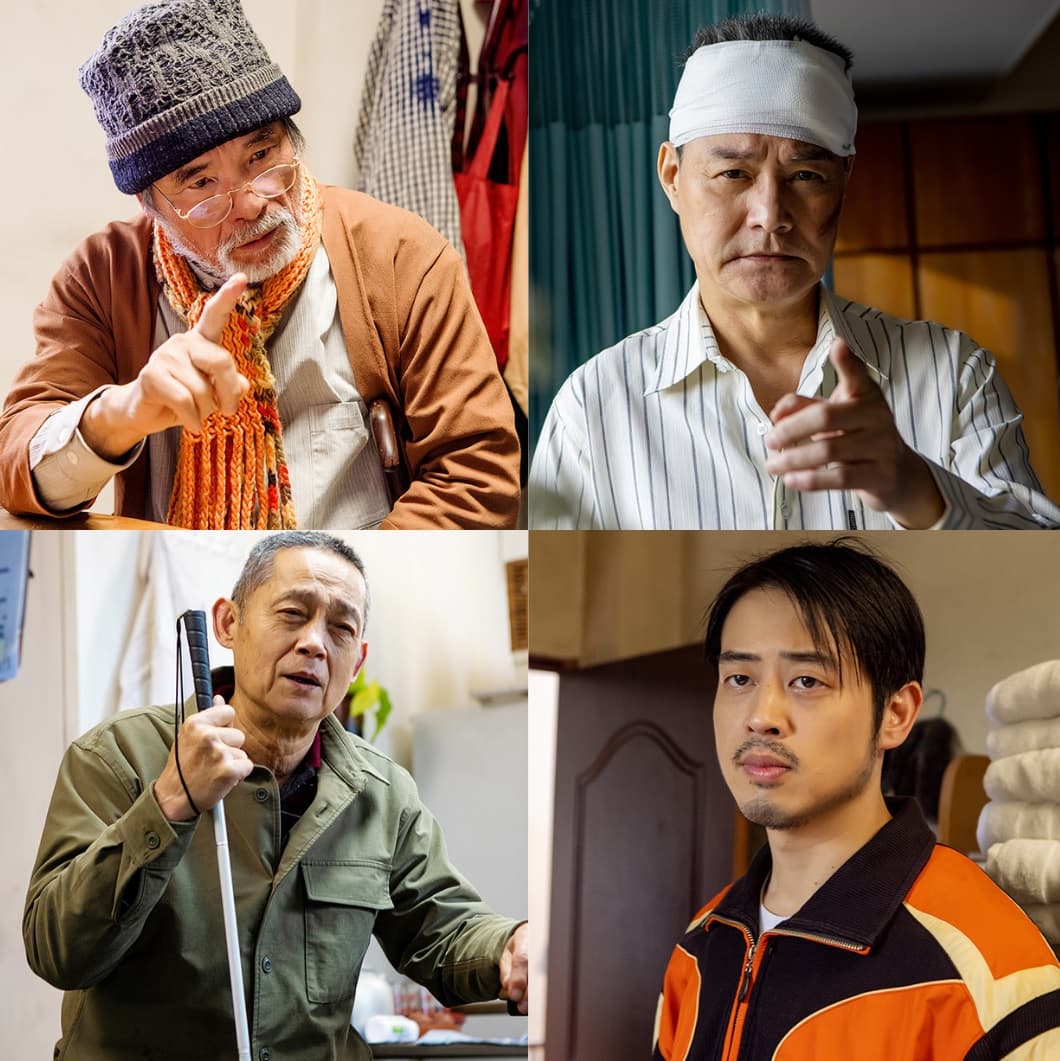 雷洪飾演老大，王中皇演過氣流氓。（大愛提供）