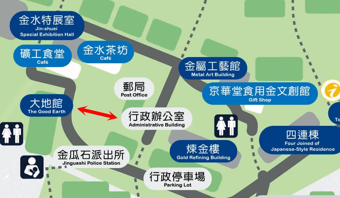 黃金博物館園區占地廣闊，大地館與辦公區僅200公尺。（翻攝黃金博物館官網）