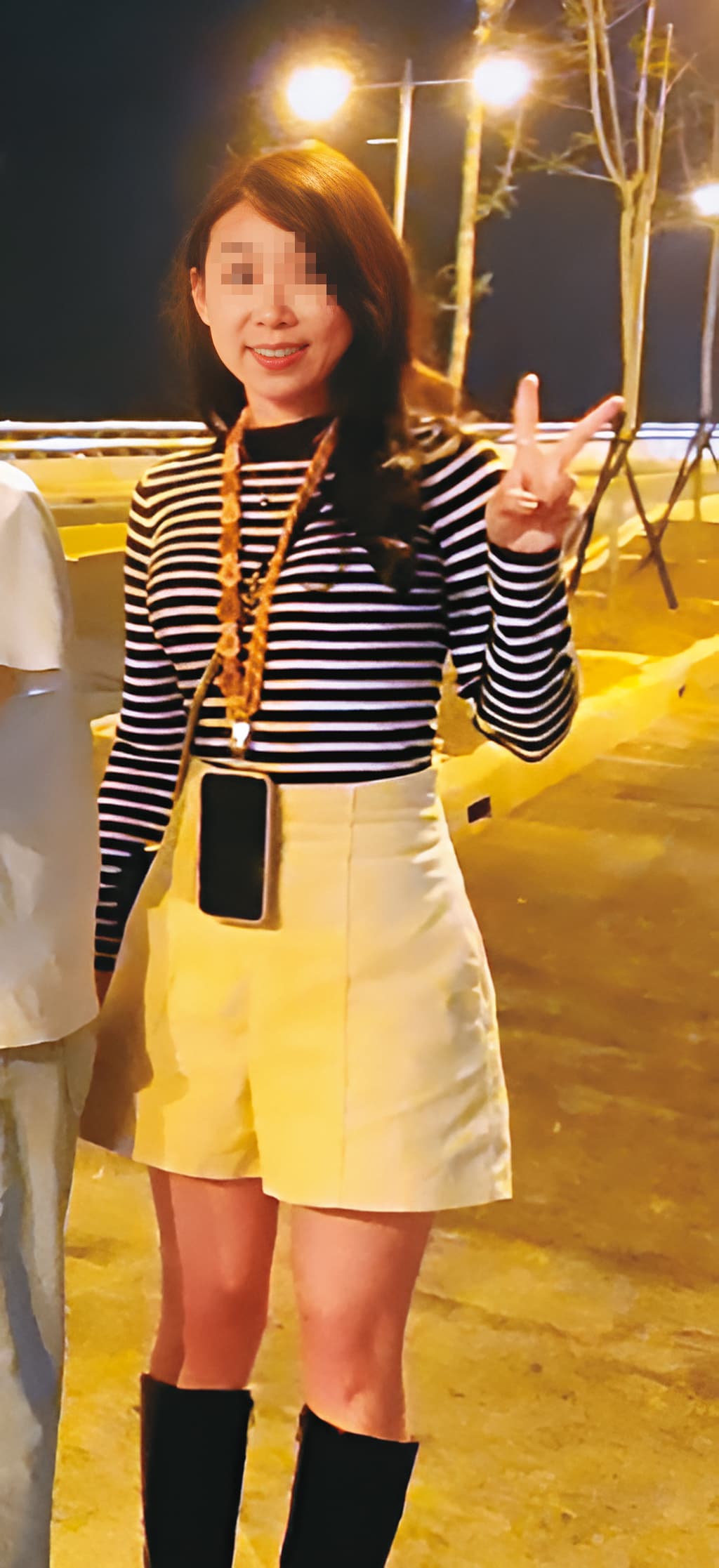 吳姓女學生官拜海軍少校，目前是清大博士班的學生。（讀者提供）