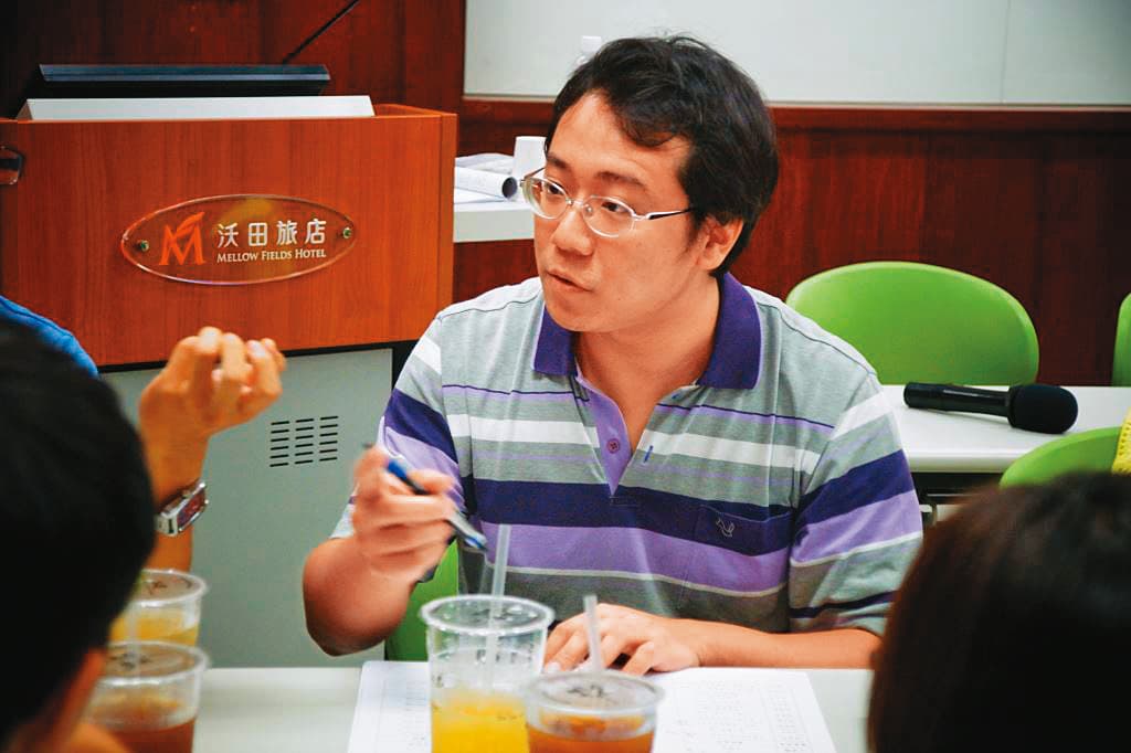 金溥聰入侯陣營後，認定余家哲（圖）督導業務不周，將其冷凍。（翻攝新文化基金官網）