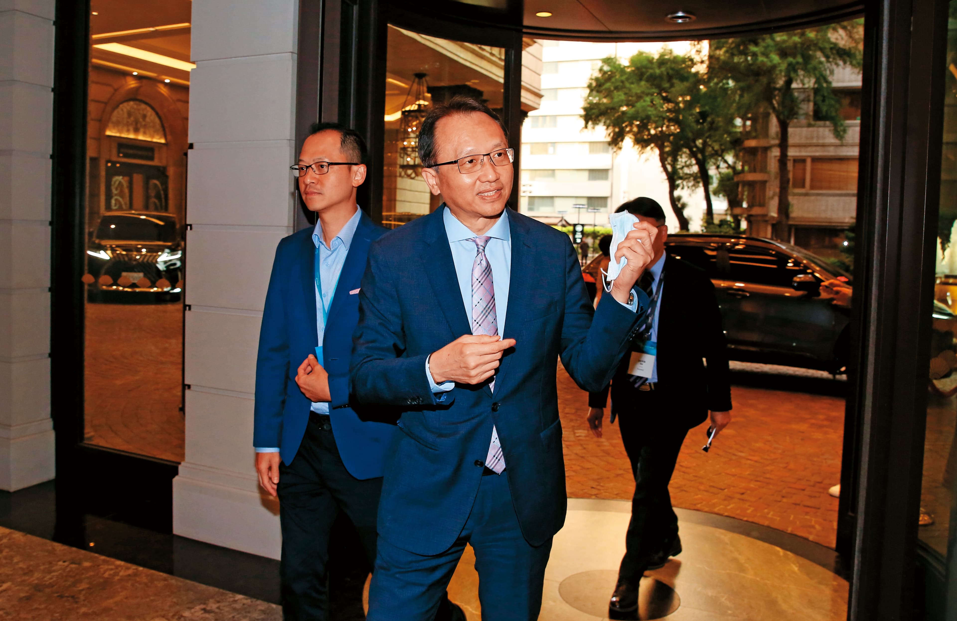 蘇姿丰宴請台灣科技業的大老闆，宏碁董事長陳俊聖（中）親自出席力挺。