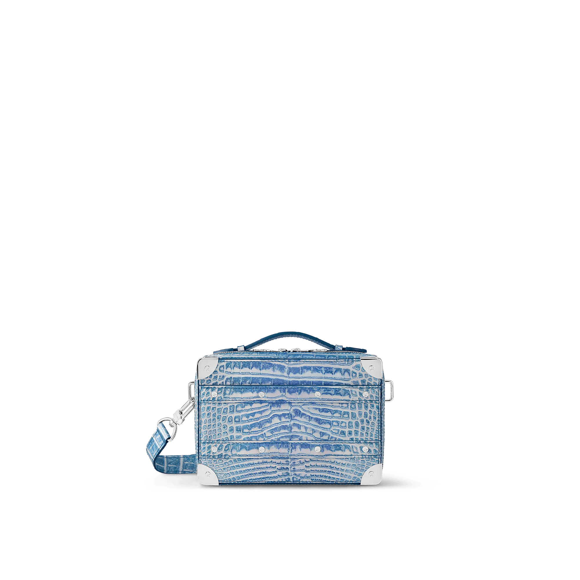 冰晶藍色Frozen Blue的男包Handle soft trunk。NT$955,000（路易威登提供）