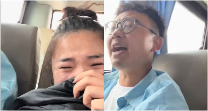 一旁友人也被醺到受不了，氣到大罵：「要死了，機關槍啊？」（翻攝抖音）