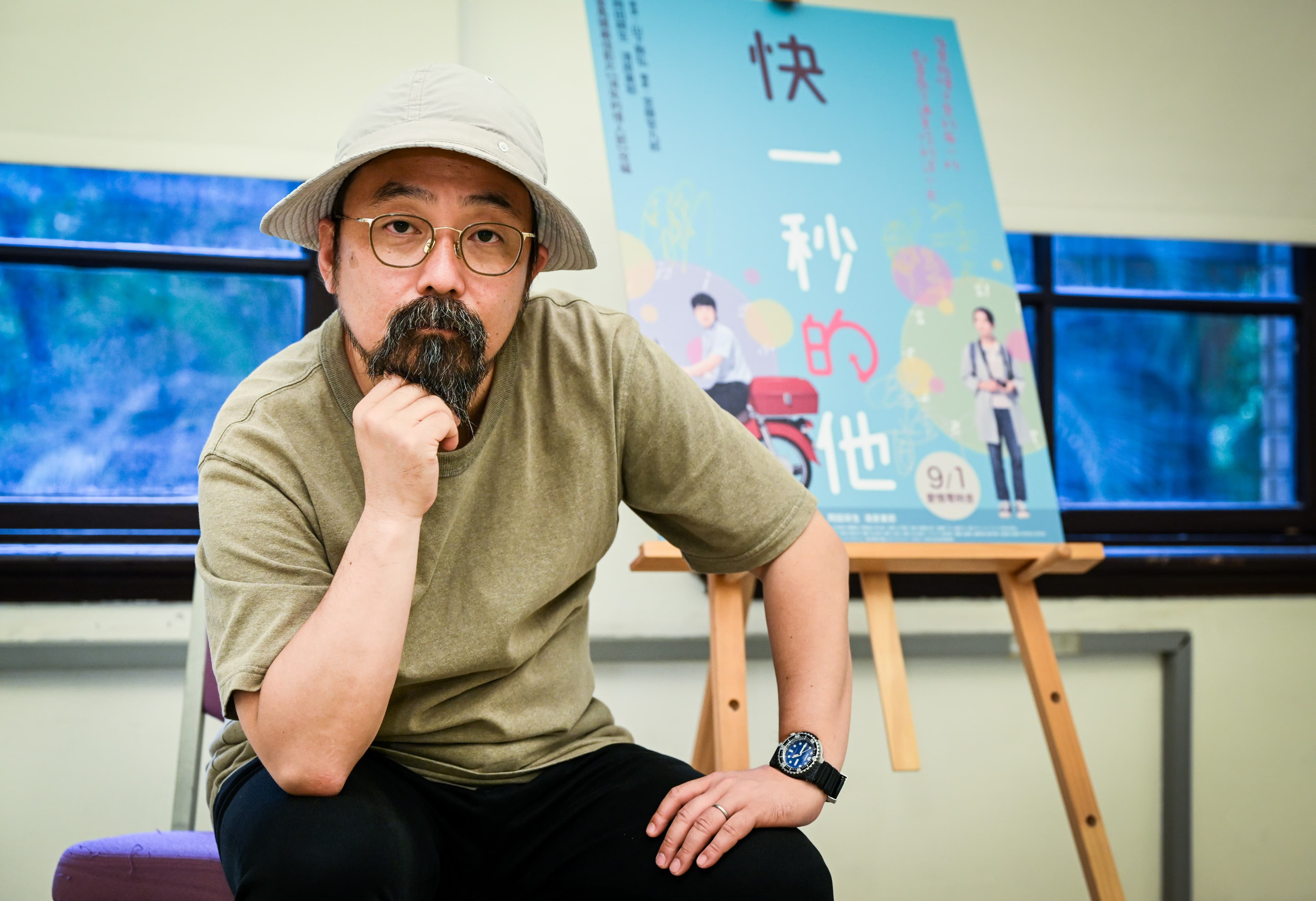 《快一秒的他》導演山下敦弘接受台灣媒體聯訪。（甲上提供）