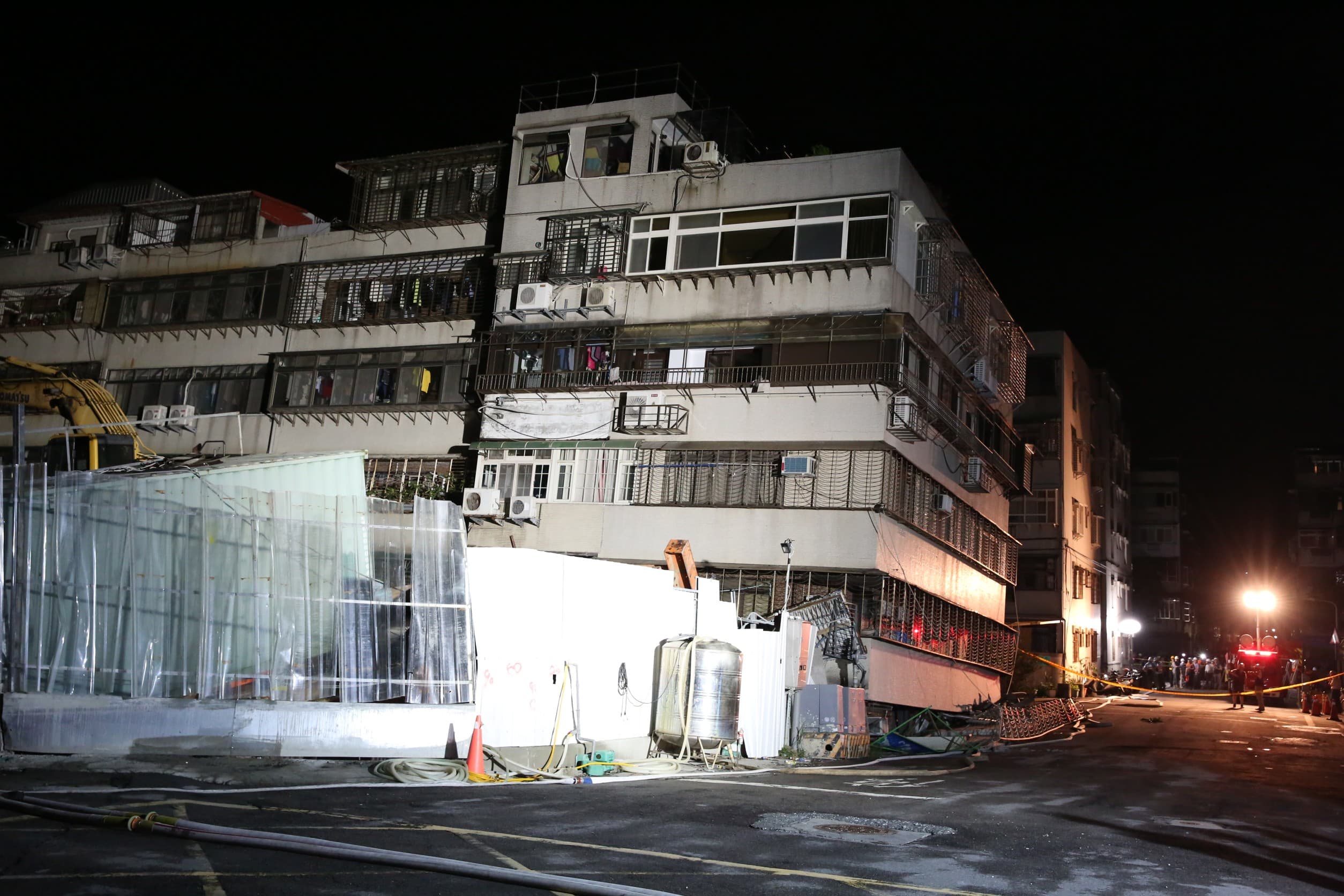 大直民宅傾斜疑因附近工地施工釀禍。