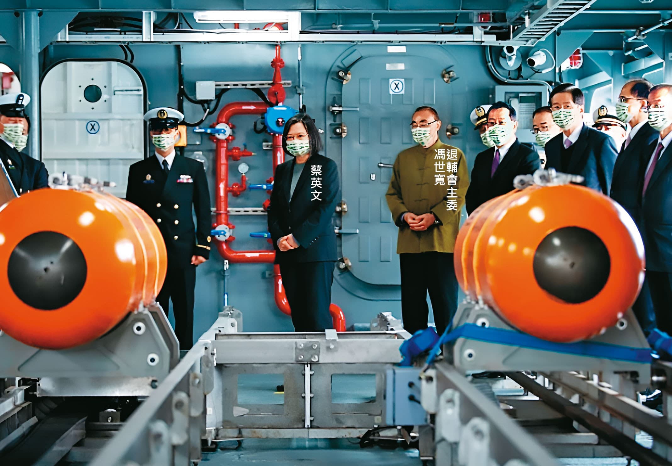 蔡英文任內推動國防自主，例如海軍快速布雷艇有全球首創的自動布雷系統，在在提升我國相關廠商的能見度。（總統府提供）