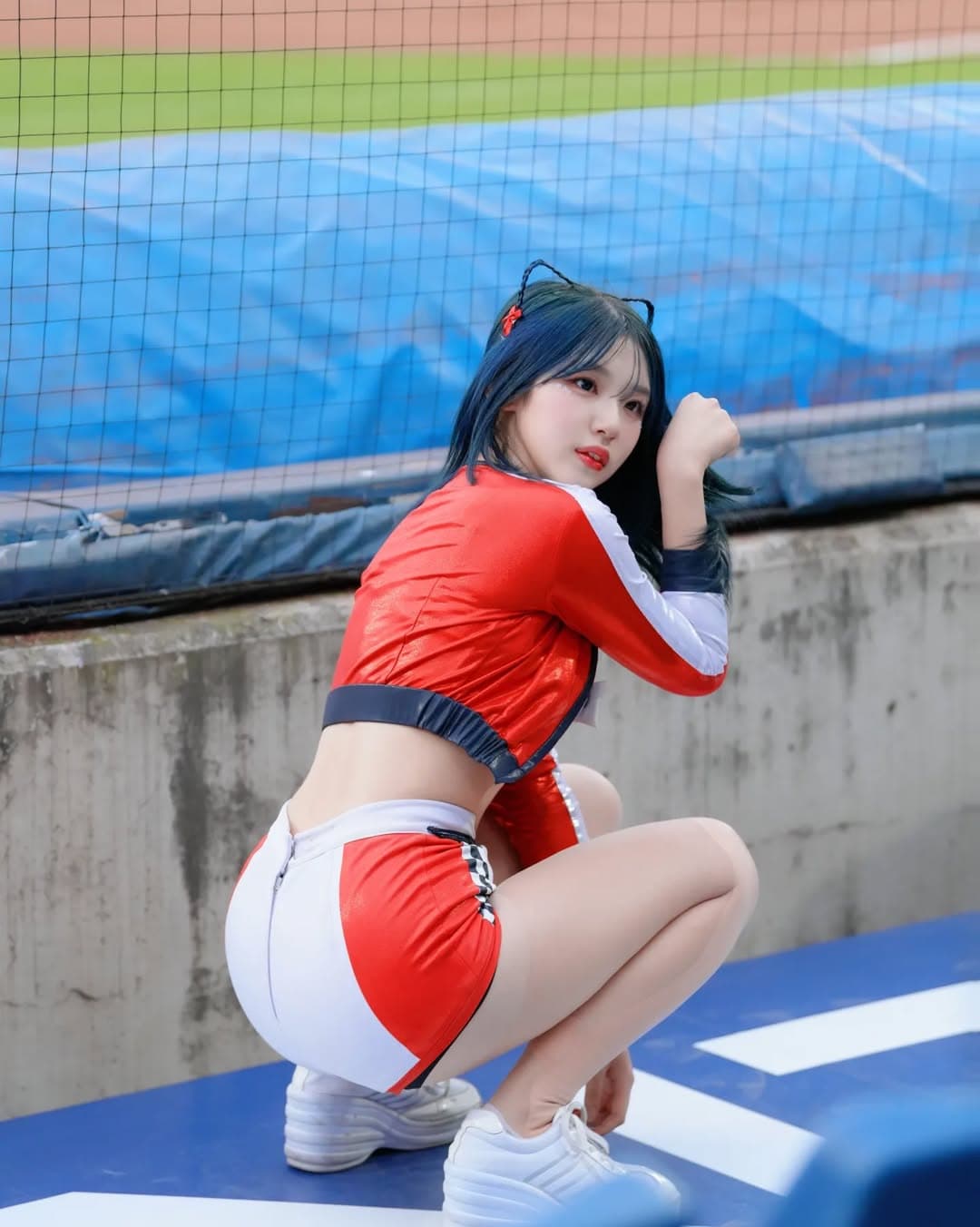 廉世彬外型亮麗，應援時活力十足。（翻攝IG@ beena._s2）
